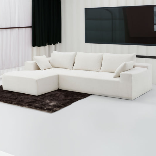 109*68" Modular Sectional Living Room Sofa Set Modern Minimalist Style Couch White