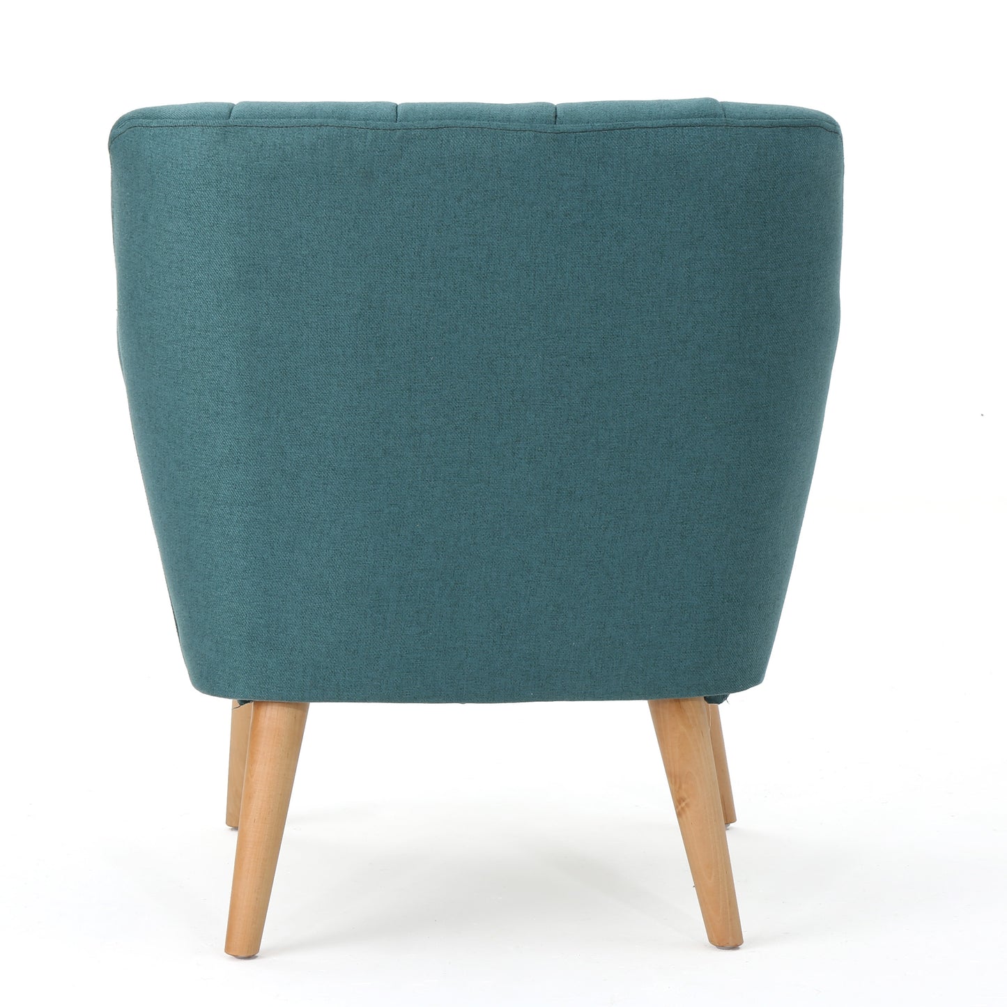 Mid Century Modern Fabric Club Chair, 28.30" W x 27.60" D x 31.50" H, Dark Teal/Natural