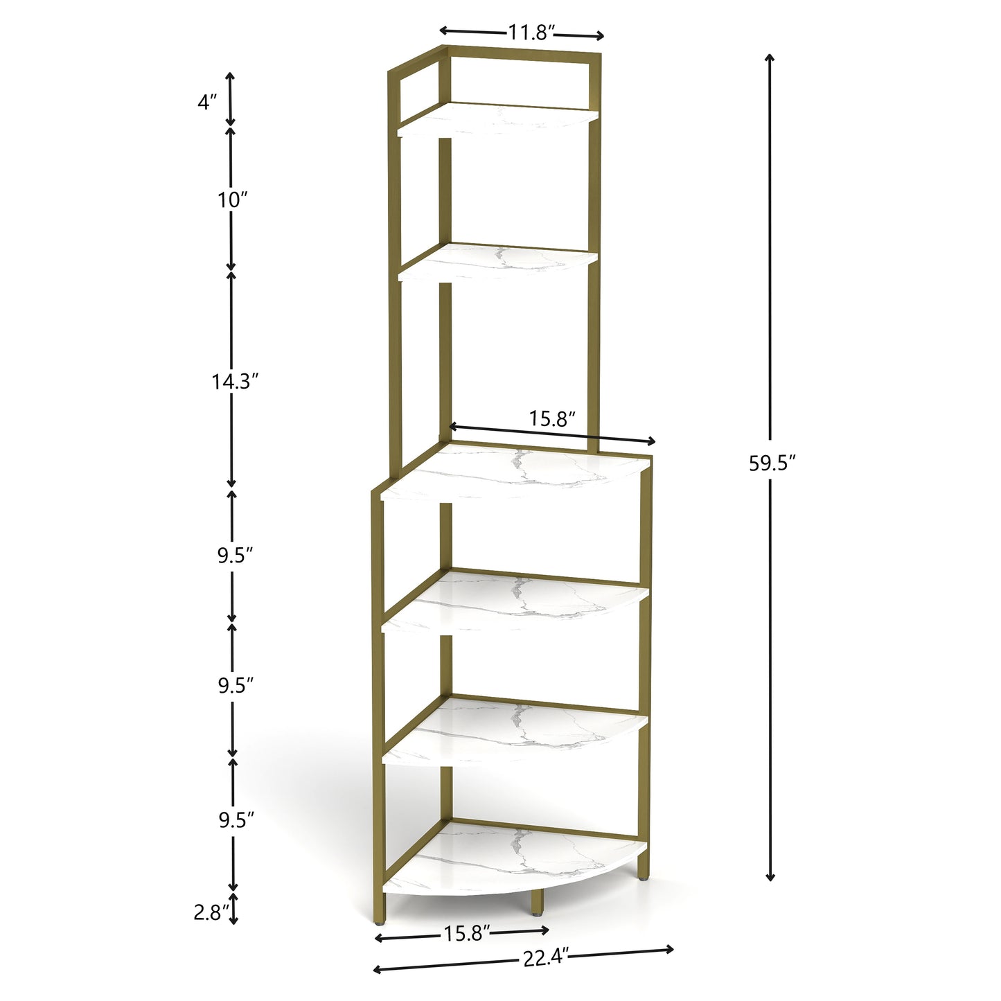 6-story corner open bookshelf, modern bookshelf, wooden frame, independent bookshelf unit,