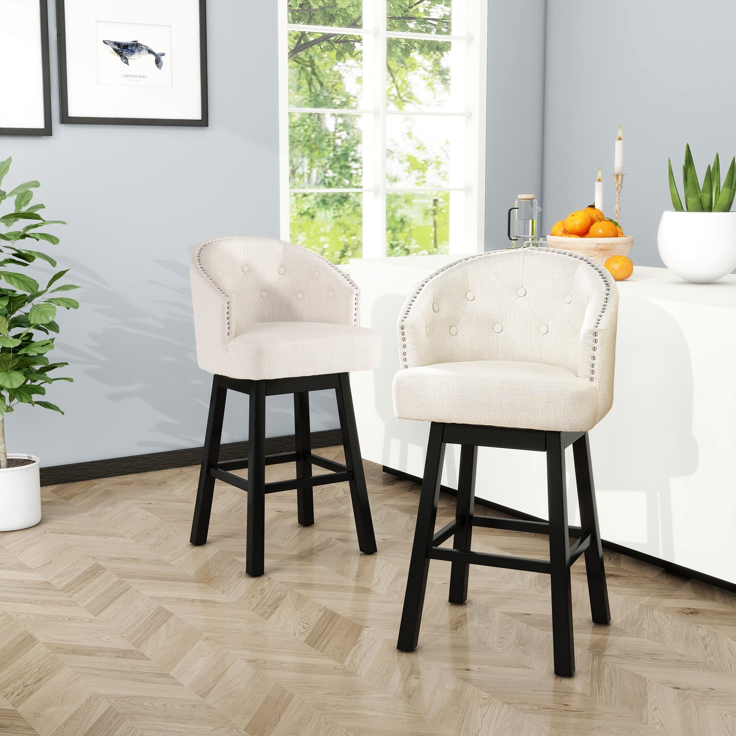 OGDEN KD SWIVEL BARSTOOL( SET OF 2 )