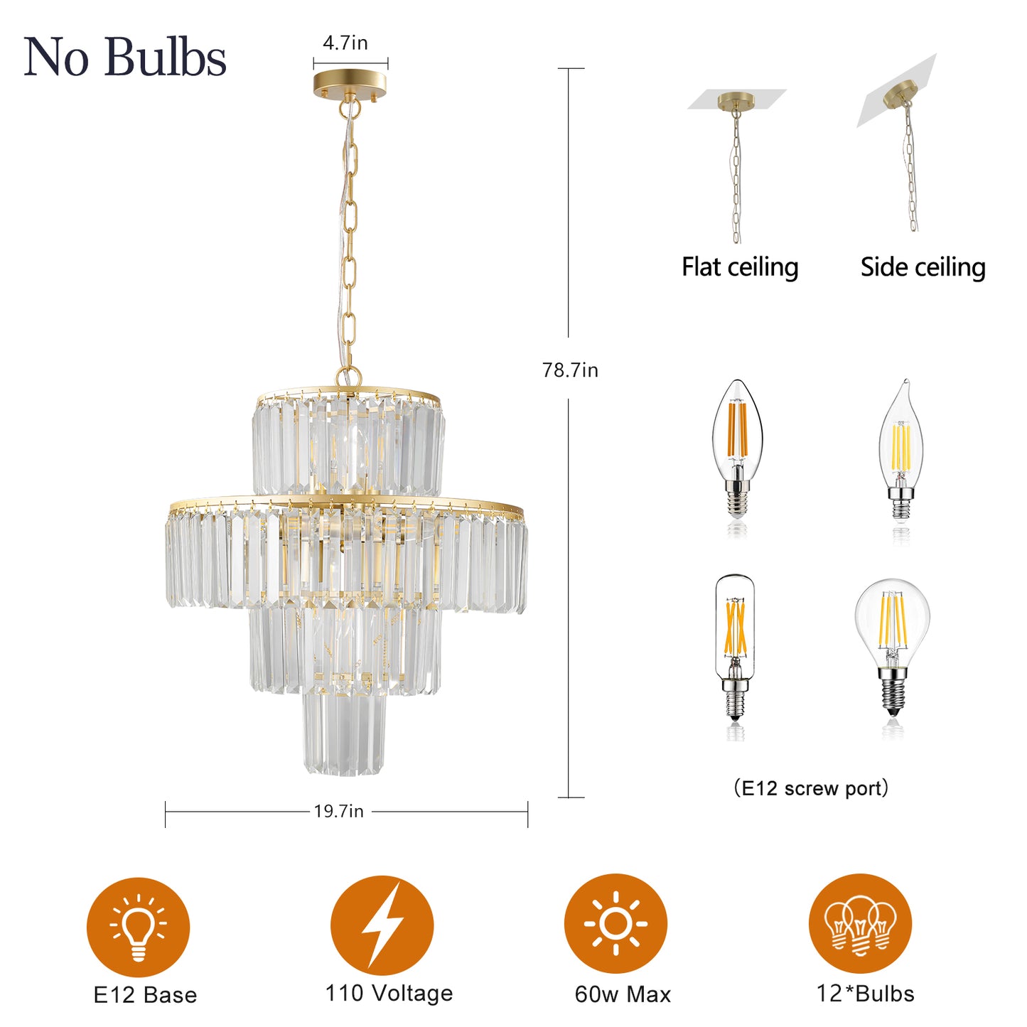 Luxury Crystal Chandelier Modern Chandeliers Lights Fixture Hanging Pendant Light Fixture for Dining Room Bedroom Living Room