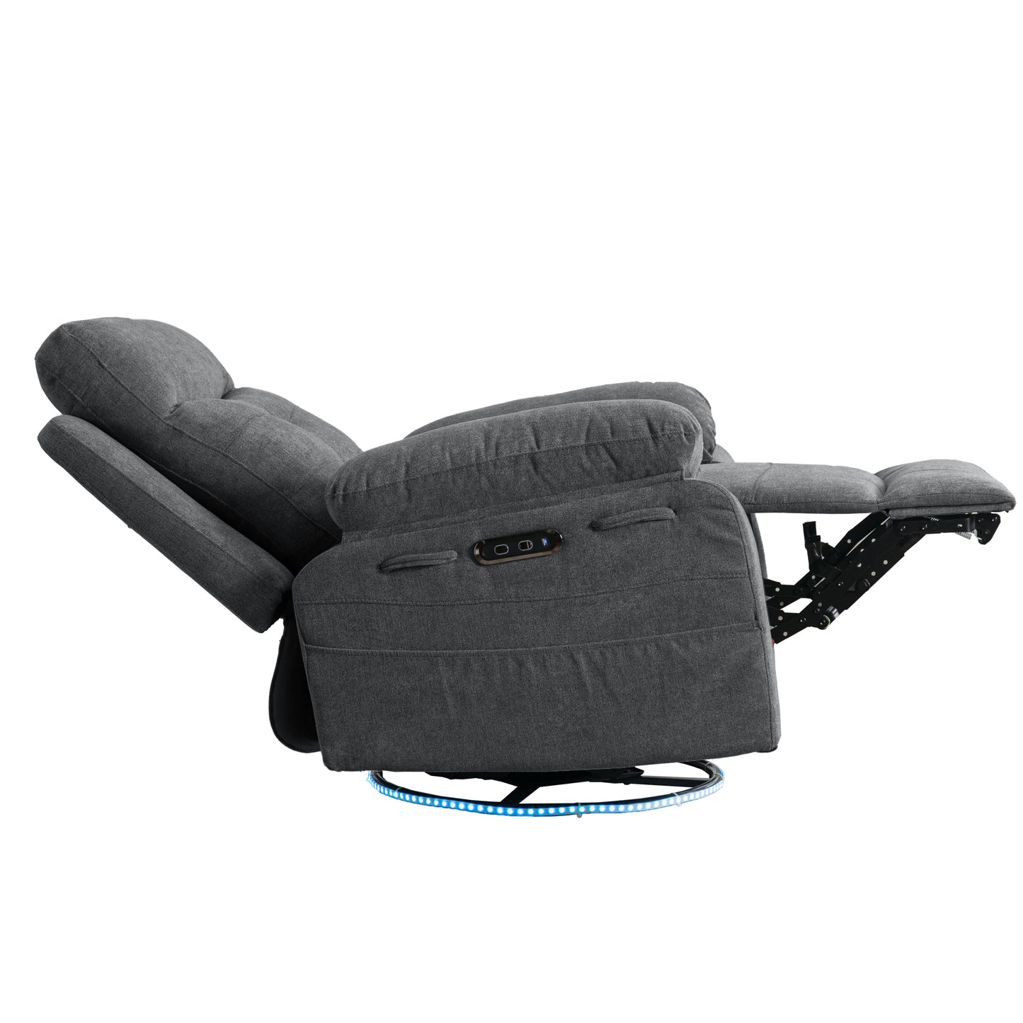 270 degree rotating electric lounge chair with Bluetooth speaker, LED light, telescopic foot pedal adjustable backrest DG