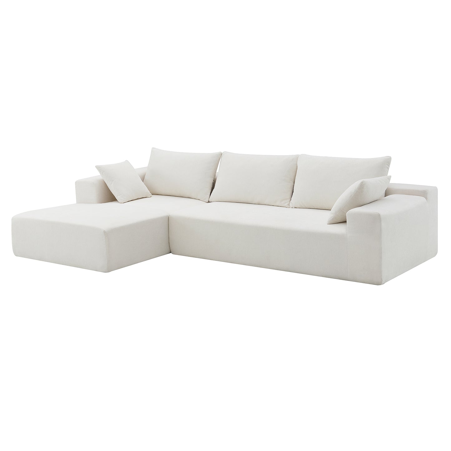 109*68" Modular Sectional Living Room Sofa Set Modern Minimalist Style Couch White