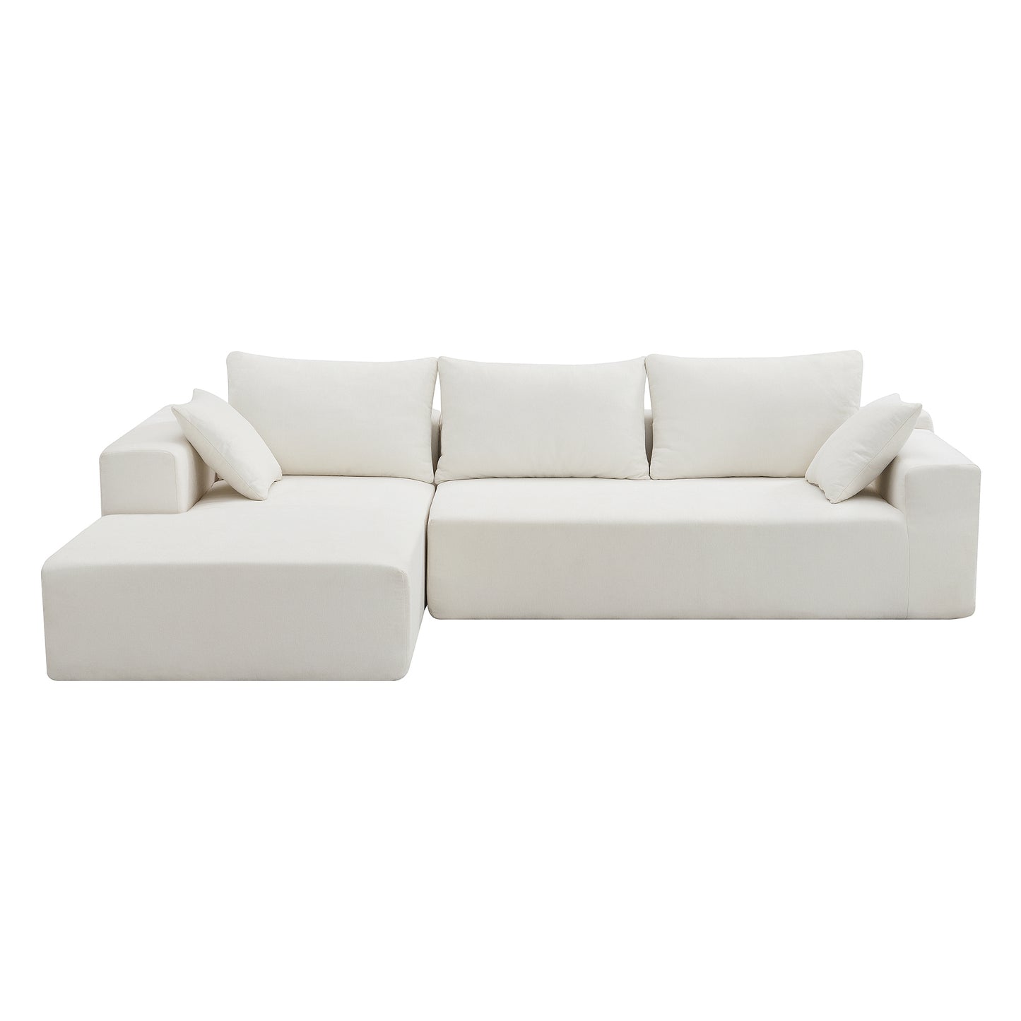 109*68" Modular Sectional Living Room Sofa Set Modern Minimalist Style Couch White